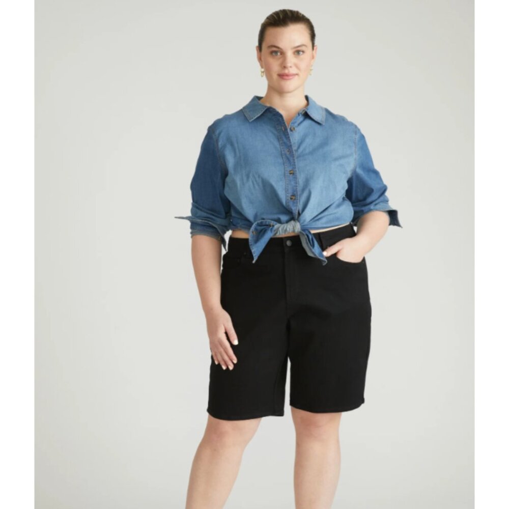 Universal Standard Bae Denim Shorts - Black - 18 / Black